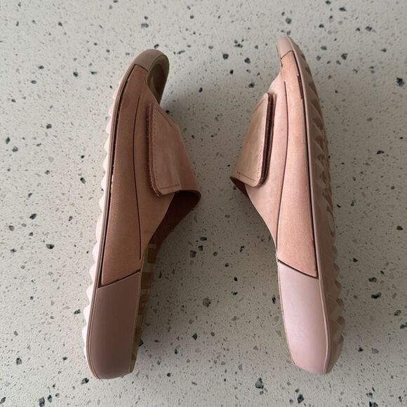 Ecco 2nd Cozmo Blush Pink Slide Sandals Nubuck Leather Casual Minimalist Size 37 - Picture 4 of 8